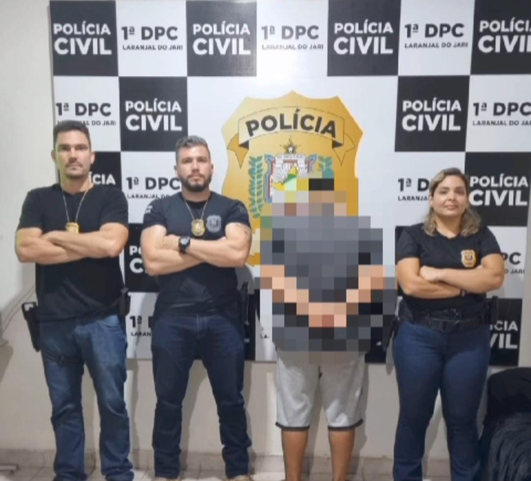 EM LARANJAL DO JARI, POLÍCIA CIVIL PRENDE INDIVÍDUO CONDENADO JUDICIALMENTE POR ROUBO E CORRUPÇÃO DE MENOR